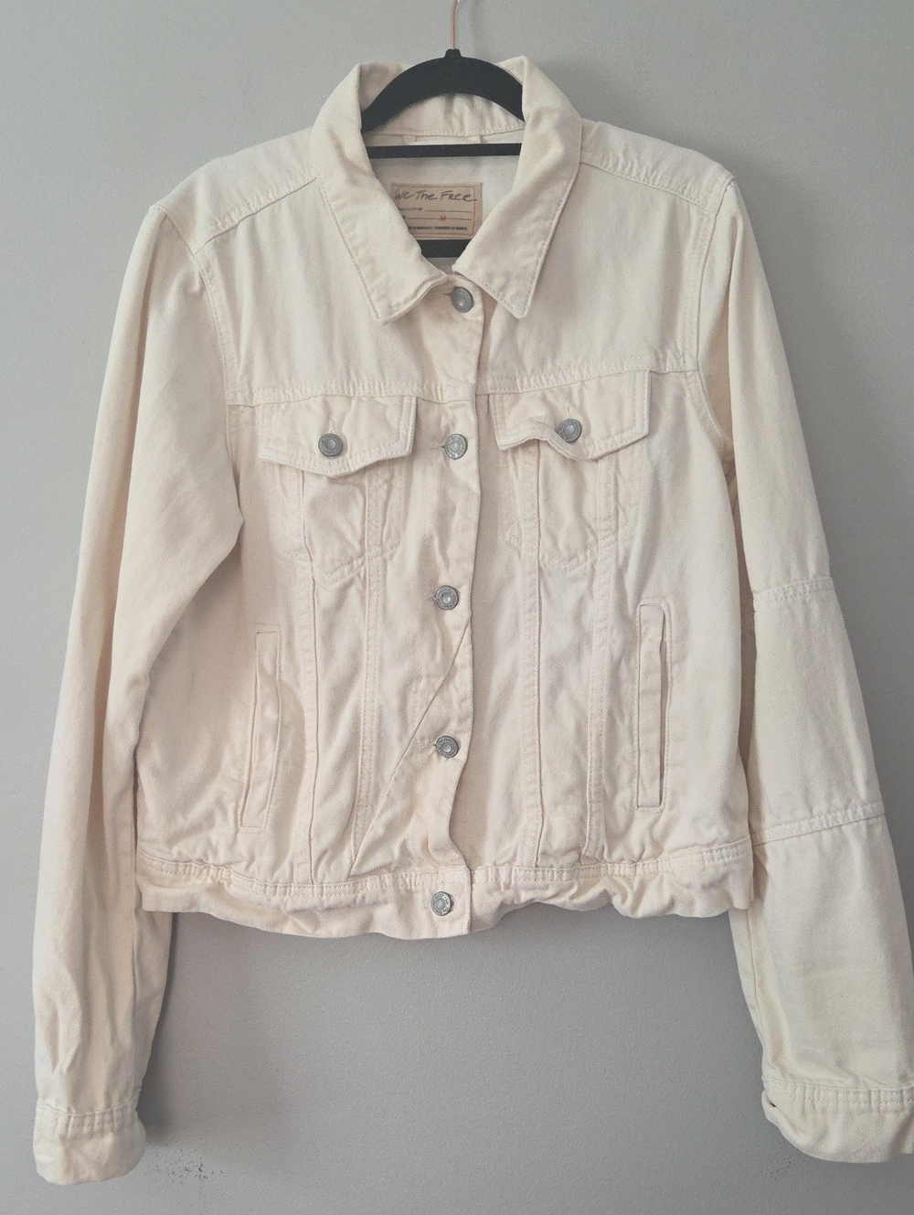 We The Free White Jean Jacket (M)